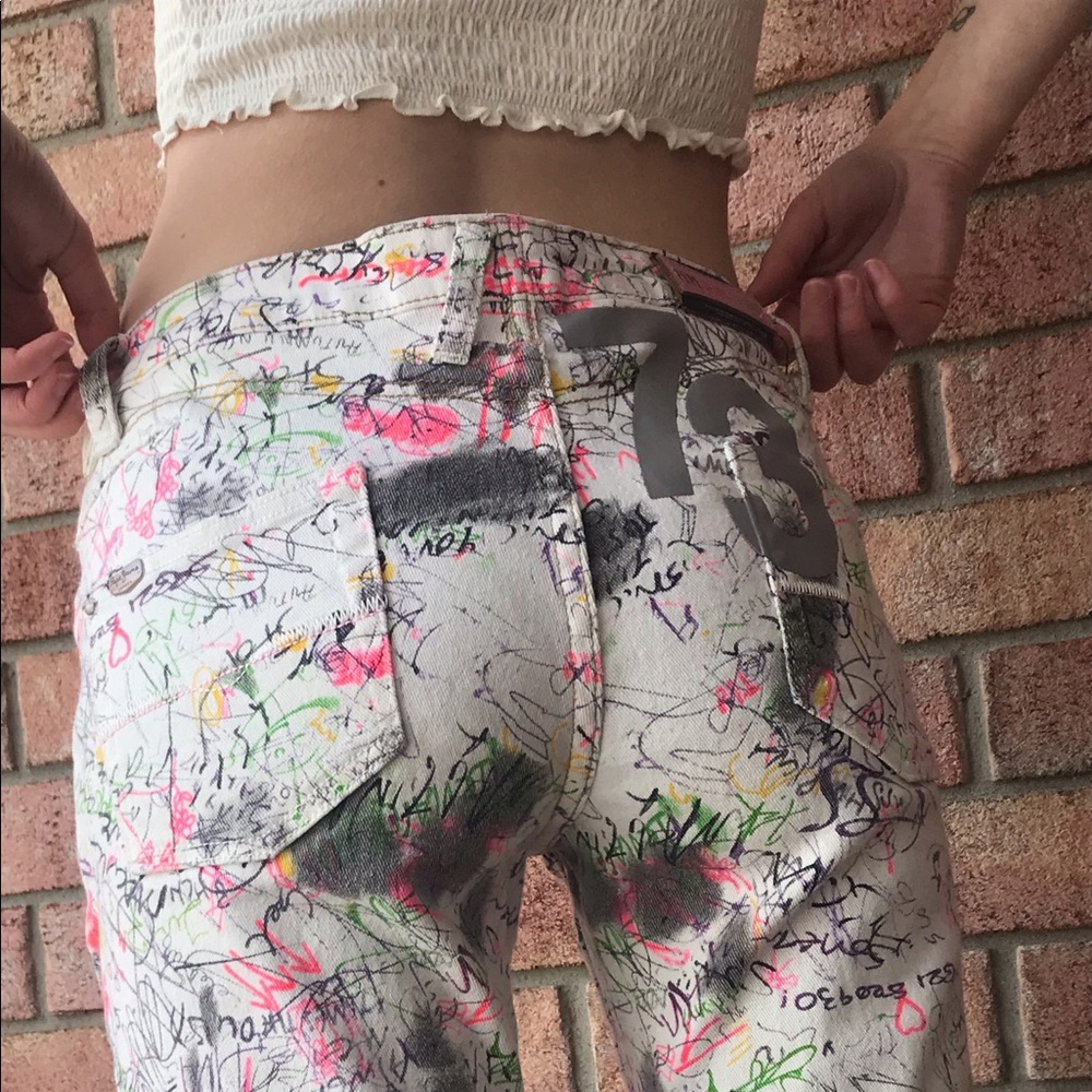 scribble jeans!!!🌈